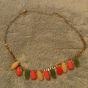 Kate spade multi color necklace with gold chain